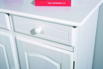 2-trg. Kommode Anrichte Sideboard LOVI Kiefer Massiv Wei� Lackiert
