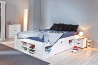 160x200 Bett Funktionbett Jugendbett TILL Kiefer Wei� lackiert