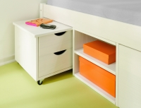 160x200 Bett Funktionbett Jugendbett TILL Kiefer Wei� lackiert