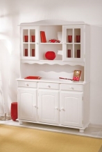 Vitrine Anrichte Buffet Schrank SIENA Kiefer Massiv Wei�