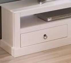 TV Rack Phono TV-Regal TV Konsole PROVENCE3 Kiefer Massiv Wei�