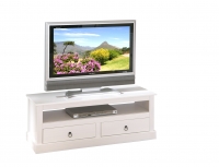 TV Rack Phono TV-Regal TV Konsole PROVENCE3 Kiefer Massiv Wei�