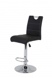 2-er SET Barhocker Hocker Barstuhl Miranda03 Kunstleder Schwarz