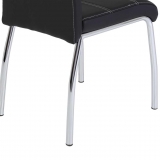 2 St�hle=Set Vierfussstuhl Stuhl Susi S 03 Kunstleder schwarz