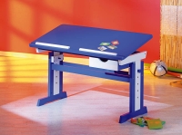 Lerntisch Tisch Schreibtisch PACO Kiefer Blau & Wei