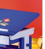 Lerntisch Tisch Schreibtisch PACO Kiefer Blau & Wei�