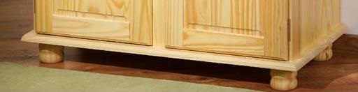 2-trg. Kommode Sideboard PAMINA Kiefer Massiv Klar Lackiert