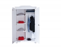 2-trg. Kleiderschrank Schrank Landhausstil HEDDA Massivholz wei�