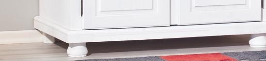 2-trg. Kleiderschrank Schrank Landhausstil HEDDA Massivholz wei�