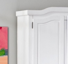 2-trg. Kleiderschrank Schrank Landhausstil HEDDA Massivholz wei�