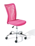 Drehstuhl B�rostuhl Kinder-Stuhl Bonnie Mesh Pink mit Rollen