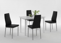 2 St�hle=Set Vierfussstuhl Stuhl Simone S 03 Kunstleder Schwarz