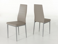 6 St�hle=Set Vierfussstuhl Stuhl Simone S 34 Kunstleder Cappuccino