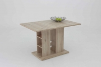 120x80 cm Esstisch, S�ulentisch Steffi 69 San Remo hell,ausziehbar