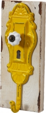 Wandgarderobe Jackenhaken Flurgarderobe B990939-13 Gelb Metall auf Holz