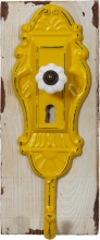 Wandgarderobe Jackenhaken Flurgarderobe B990939-13 Gelb Metall auf Holz