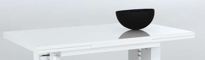 Couchtisch Tisch Stubentisch Dario 53/13 Wei� Ausziehbar H�henverstellbar