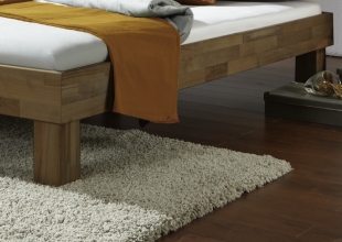 100x200 Bett Futonbett Holzbett Wildeiche Massiv Jennifer100E ge�lt