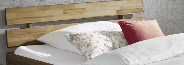 100x200 Bett Futonbett Holzbett mit Bettkasten Wildeiche Massiv Jennifer100E+BK ge�lt
