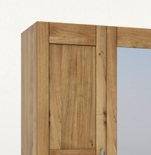 4-trg. Schrank Kleiderschrank Spiegelschrank Wildeiche Teilmassiv ge�lt
