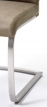 8 Freischwinger=Set Schwing - Stuhl Rabea RABE16SA Kunstleder Sand