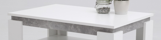 Couchtisch Stubentisch Tisch Tim II 13/04 Dekor Wei� Beton