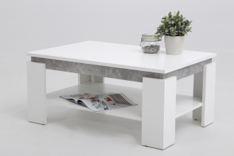 Couchtisch Stubentisch Tisch Tim II 13/04 Dekor Wei� Beton