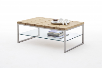 Couchtisch Beistelltisch Tisch Wohnzimmertisch Glas Norge Asteiche Ge�lt