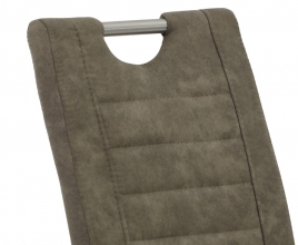 8 Freischwinger=Set Schwing - Stuhl K�chenstuhl Ulla 72 Stoff Schlamm Edelstahl