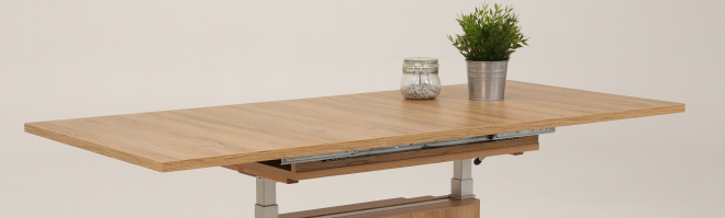 Tisch Couchtisch Achim 49 Alteiche Ausziehbar H�henverstellbar Esstischh�he