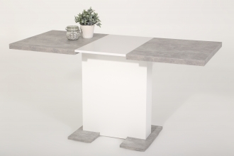 110-150 cm Esstisch K�chentisch Tisch Britt 04/13 Beton Wei� ausziehbar