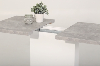 110-150 cm Esstisch K�chentisch Tisch Britt 04/13 Beton Wei� ausziehbar