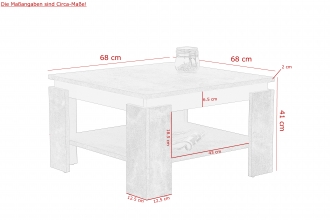 Couchtisch Stubentisch Tisch Tim II 82/03 Oldwood & Schwarz