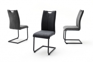 4 Freischwinger = SET Schwinger Schwingstuhl K�chenstuhl Stuhl ADANA Anthrazit ADSS29AN
