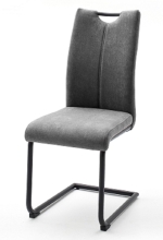 2 Freischwinger = SET Schwinger Schwingstuhl K�chenstuhl Stuhl ADANA Grau ADSS29GX