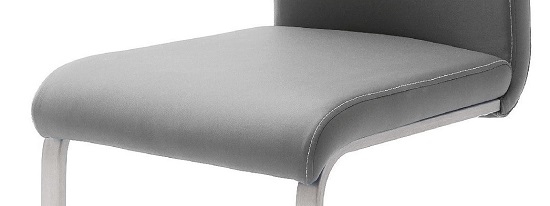 4 Freischwinger=Set Schwing - Stuhl PAULO1 Kunstleder Grau PA1E10GX