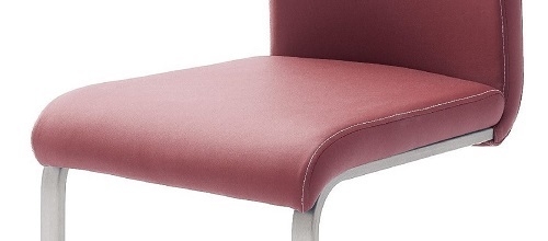4 Freischwinger=Set Schwing - Stuhl PAULO Kunstleder Bordeaux PAUE10BO