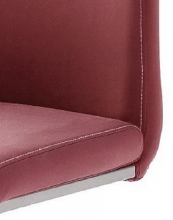 4 Freischwinger=Set Schwing - Stuhl PAULO Kunstleder Bordeaux PAUE10BO
