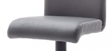 4-er SET Barhocker Hocker Barstuhl ALESI Kunstleder Grau lackiert ALSL10GX