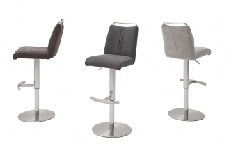 4-er SET Barhocker Hocker Barstuhl GIULIA A Feingewebe Anthrazit GBAE36AN