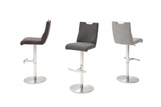 4-er SET Barhocker Hocker Barstuhl GIULIA C Feingewebe Anthrazit GBCE36AN