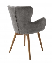 4 Armlehnst�hle=Set K�chenstuhl 4-Fu� Stuhl Cocktailsessel SARANDER Bordeaux Wildeiche S2WAAMBO