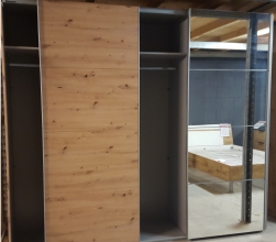 Schwebet�ren Schrank EASY PLUS Kleiderschrank Artisan Eiche NB Spiegel Versand m�glich B�H
