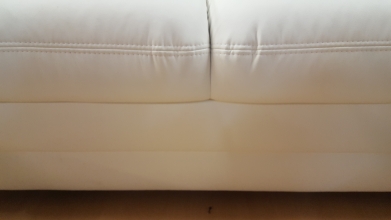 2er Sofa Couch 2Sitzer RICO Kunstleder Wei Ausstellung BH