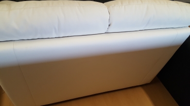 2er Sofa Couch 2Sitzer RICO Kunstleder Wei Ausstellung BH