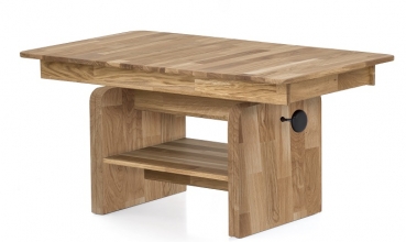 Couchtisch Beistelltisch Tisch Wohnzimmertisch 2 2 8 6 Ausziehbar H�henverstellbar Eiche Massiv