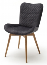 2 St�hle=Set K�chenstuhl Esszimmerstuhl 4-Fu� Stuhl SARANDER Anthrazit Wildeiche S1WAAMAN