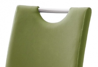 2 Freischwinger=Set Schwing - Stuhl PAULO Kunstleder Olive PAUE10OL