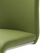 6 Freischwinger=Set Schwing - Stuhl PAULO Kunstleder Olive PAUE10OL