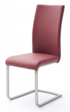 8 Freischwinger=Set Schwing - Stuhl PAULO1 Kunstleder Bordeaux PA1E10BO